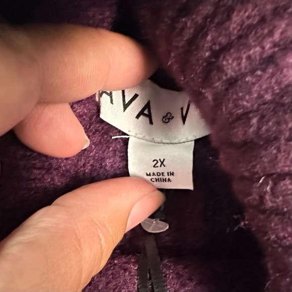 Ava & Viv Women's Purple Turtleneck Sweater Size 2X - Picture 7 of 8